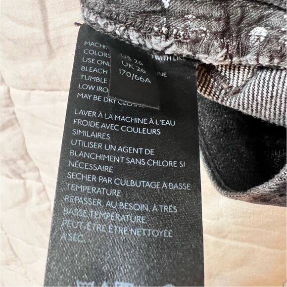 We The Free 100% Cotton Black Wash High Rise Jean Shorts w/ Fringe Hem - 26 - Picture 5 of 9